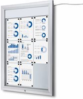 Syna Vergrendelbaar Notitiebord Outdoor Verlicht Logo 9x A4 - SCT9XA4PHLED