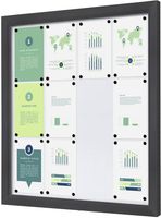 Syna Outdoor Vergrendelbaar Notitiebord Slim 12 X A4 Anthracite - SCTE12XA4PHC7016JS