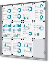 Syna Vergrendelbaar Notitiebord Indoor Economy B1 Brandwerend 12x A4 - SCXS12XA4B1