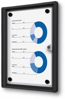 Syna Vergrendelbaar Notitiebord Indoor Economy Zwart 1x A4 - SCXS1XA4C9005