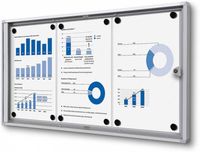 Syna Vergrendelbaar Notitiebord Indoor Economy 3x A4 - SCXS3XA4