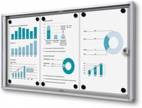 Syna Vergrendelbaar Notitiebord Indoor Economy B1 Brandwerend 3x A4 - SCXS3XA4B1