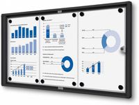 Syna Vergrendelbaar Notitiebord Indoor Economy Zwart 3x A4 - SCXS3XA4C9005