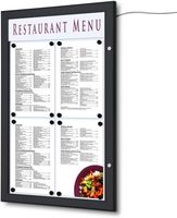 Syna Outdoor Menubord LED Verlicht met Logo Paneel 4x A4 Staand - SCZ4XA4LEDC9005