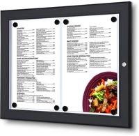Syna Menuvitrine Vergrendelbaar Outdoor Zwart 2x A4 - SCZN2XA4C9005