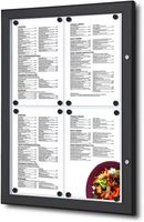 Syna Menuvitrine Vergrendelbaar Outdoor Zwart 4x A4 - SCZN4XA4C9005