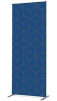 Syna Scheidingswand Textiel Deco 100-200 Dubbelzijdig Hexagon Blauw-Bruin ECO - ZBSLIM100-200-DSI14ECO