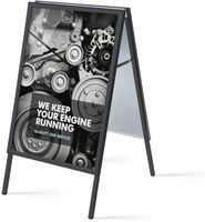 Syna A-Bord 32 mm Rechte Hoeken Zwart 70 X 100 cm - ZP70X100G32MEC9005