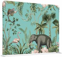 Syna Scheidingswand Textiel 150-150 Dubbelzijdig Kinderhoek Tropisch Dier - ZWSE150-150SSK-DSI11