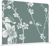 Syna Scheidingswand Textiel 200-150 Dubbelzijdig Abstracte Japanse Bloesem Groen - ZWSE200-150SSK-DSI10