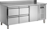 TEFCOLD Koelwerkbank in Roestrvij Staal met GN 1/1-Lades en Roosters - CK7340