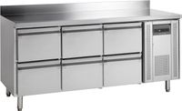 TEFCOLD Koelwerkbank in Roestrvij Staal met GN 1/1-Lades - CK7360