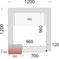 Vriescelpanelen met 120 mm Isolatie - CR 120X120X220