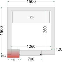 Vriescelpanelen met 120 mm Isolatie - CR 150X150X220
