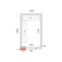 Vriescelpanelen met 120 mm Isolatie - CR 150X240X220