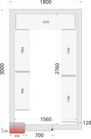 Vriescelpanelen met 120 mm Isolatie - CR 180X300X220