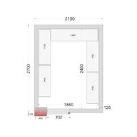 TEFCOLD Vriescelpanelen met 120 mm Isolatie - CR 210X270X220