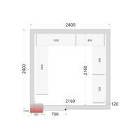 Vriescelpanelen met 120 mm Isolatie - CR 240X240X220