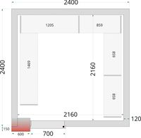 Vriescelpanelen met 120 mm Isolatie - CR 240X240X220