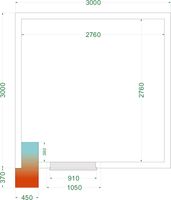 Vriescel met 850 mm Brede Deur - CRNF3030WD