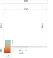 Koelcel met 850 mm Brede Deur - CRPF3030WD