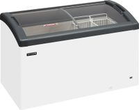 Elcold DIEPVRIESKOFFER met GEBOGEN GEBOGEN GLAZEN GLIJDEKSELS - FOCUS 131