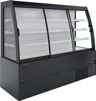 Compacte Wandkoeler met Schuifdeuren (Zwart Ext. - wit Int.) - MCWB200S LOW LED