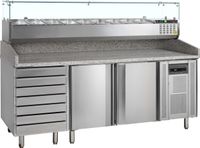 PT1310 + GVC38-200 Pizzatafel incl. unit voor toppings