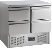TEFCOLD Saladette- Koelwerkbank GN 1/1 - 4 Schuiven - SA914