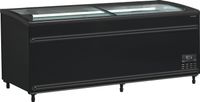TEFCOLD Zwarte Supermarktkoeler/-Vriezer met Gebogen Glas voor Volledige Zichtbaarheid - SFI185B-CF VS