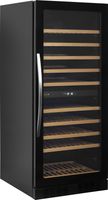 TEFCOLD Zwarte Wijnkoeler met Glazen Deur voor Exclusieve Presentatie - TFW300-2F