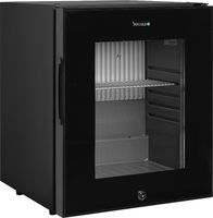 TEFCOLD Zwarte Minibar met Randloze Glazen Deur - TM33G