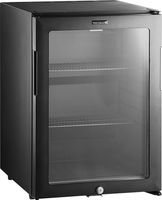 Zwarte Minibar met Randloze Glazen Deur - TM44G-1