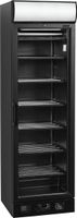 TEFCOLD Zwarte Displayvriezer met Kap en Verwarmde Glazen Deur - UFSC371GCP BLACK