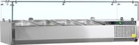 TEFCOLD OPZETKOELING 1/4 in GLAS - 5 X GN 1/4 - zonder Bakjes - VK33-120
