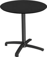 Essentials X Cross Terrastafel Zwart Frame + Zwart HPL 70 cm - 110031070