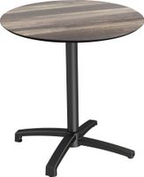 X Cross Terrastafel Zwart Frame + Tropical Wood HPL 70 cm - Essentials 110031270