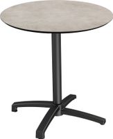 X Cross Terrastafel Zwart Frame + Moonstone HPL 70 cm - Essentials 110031370