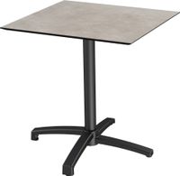 X Cross Terrastafel Zwart Frame + Moonstone HPL 70x70 cm - Essentials 110031377
