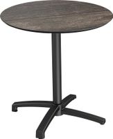 X Cross Terrastafel Zwart Frame + Riverwashed Wood HPL 70 cm - Essentials 110031470