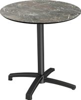 X Cross Terrastafel Zwart Frame + Galaxy Marble HPL 70 cm - Essentials 110031570