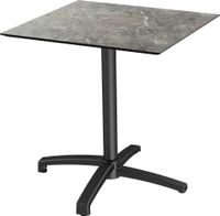 X Cross Terrastafel Zwart Frame + Galaxy Marble HPL 70x70 cm - Essentials 110031577