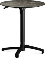 Feros 110101570 X Cross - In hoogte verstelbaar zwart tafelonderstel + Galaxy Marble HPL Tafelblad Ø70 cm