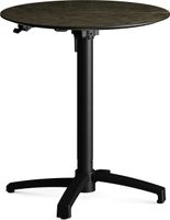 Feros 110101670 X Cross - In hoogte verstelbaar zwart tafelonderstel + Midnight Marble HPL Tafelblad Ø70 cm