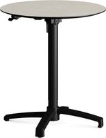 Feros 110101870 X Cross - In hoogte verstelbaar zwart tafelonderstel + Sand stone HPL Tafelblad Ø70 cm