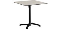 Feros 110101877 X Cross - In hoogte verstelbaar zwart tafelonderstel + Sand stone HPL Tafelblad 70x70 cm