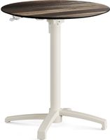 Feros 110151270 X Cross - In hoogte verstelbaar zand tafelonderstel + Tropical Wood HPL Tafelblad Ø70 cm