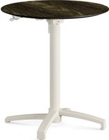 Feros 110151470 X Cross - In hoogte verstelbaar zand tafelonderstel + Riverwashed Wood HPL Tafelblad Ø70 cm