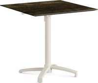 Feros 110151477 X Cross - In hoogte verstelbaar zand tafelonderstel + Riverwashed Wood HPL Tafelblad 70x70 cm
