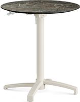 Feros 110151570 X Cross - In hoogte verstelbaar zand tafelonderstel + Galaxy Marble HPL Tafelblad Ø70 cm